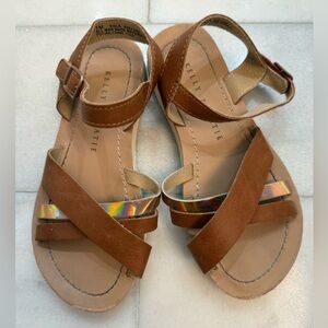 Kelly & Katie Brown & Gold Sandals